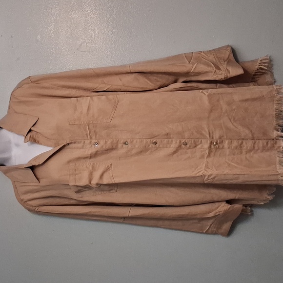 Hesters&Orchard size 2X women's khaki tencel button long sleeve/roll tab shirt. - Picture 4 of 17